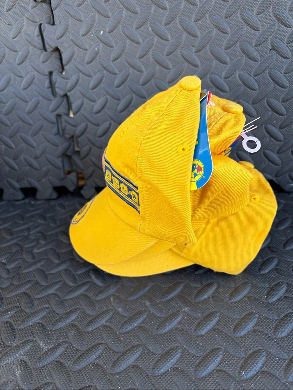 América  Aguilas Yellow Cotton Baseball Cap with Team Crest Unixes